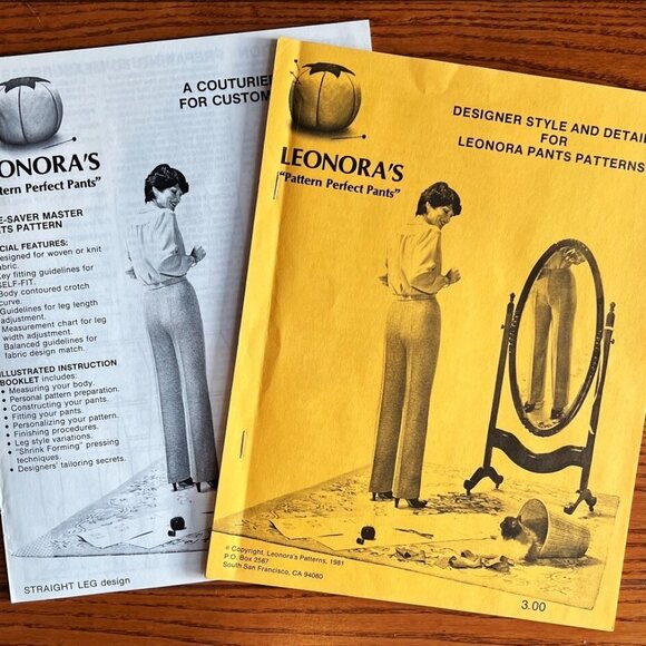 Couturier Sewing Pattern 111B Straight Leg Tailored Pants by Leonora Johnson Vtg - Picture 2 of 12